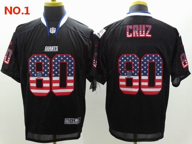 Men's New York Giants #80 Victor Cruz Jersey NO.1;